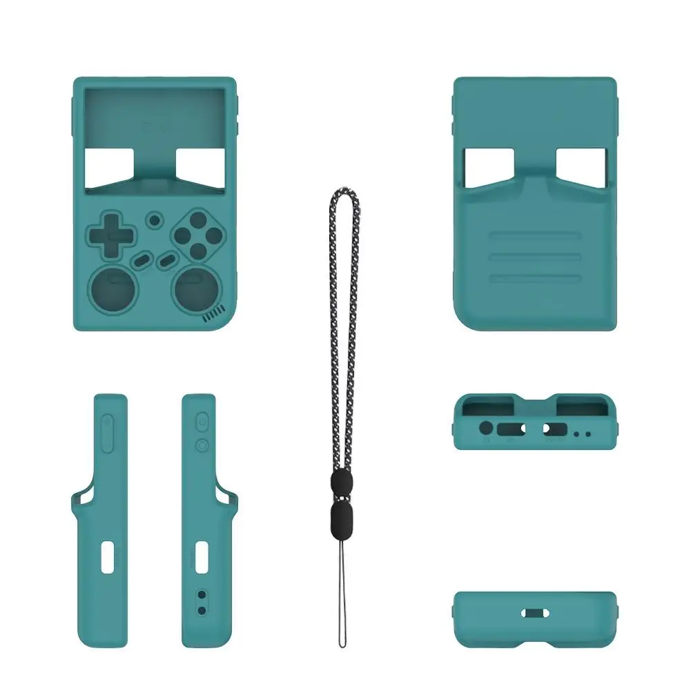 Silicone Protective Case with Lanyard and HD Screen Protector - Shockproof Game Console Cover