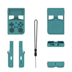 Silicone Protective Case with Lanyard and HD Screen Protector - Shockproof Game Console Cover (Blue)