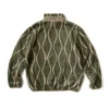 22AW KAPITAL Hiroda Hiroshi Tangcao Fleece Wavy Stripe Zipper Stand Collar Jacket Men's Green Loose Print Coat New 6