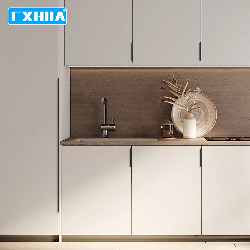 CXHIIA 긴 알루미늄 숨겨진 가구 옷장 서랍 당김 손잡이, 긴 은폐 가구 옷장 문 손잡이, 1000mm