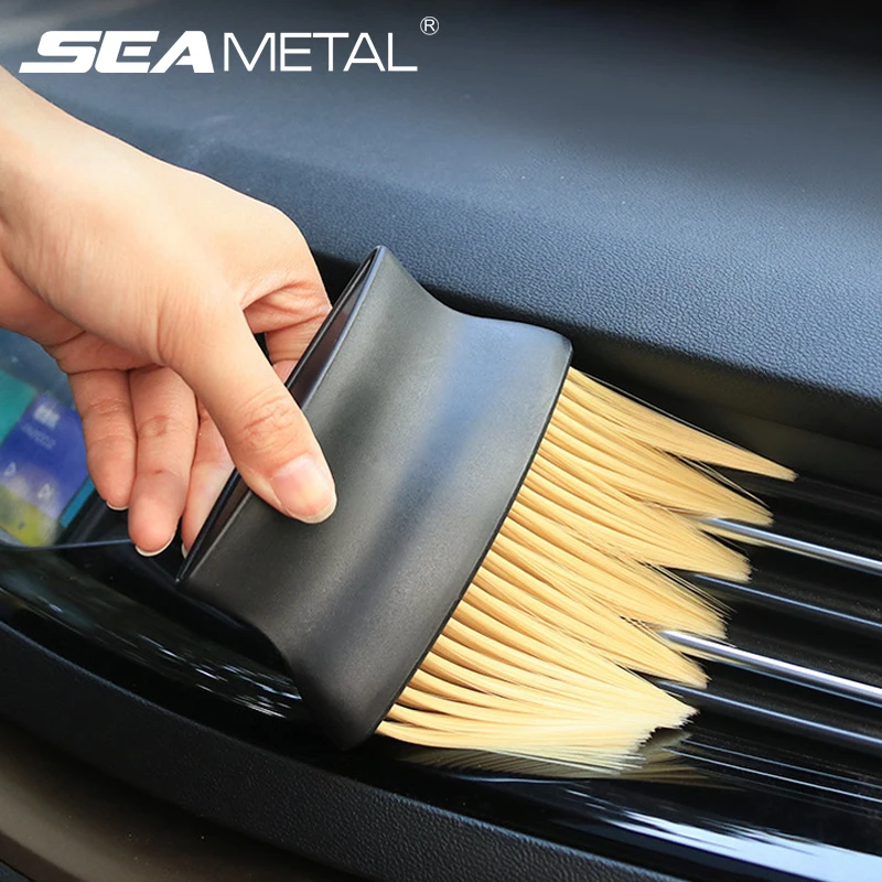 Soft Hair Car Air Conditioner Cleaning Brush Repeatable Car Detailing