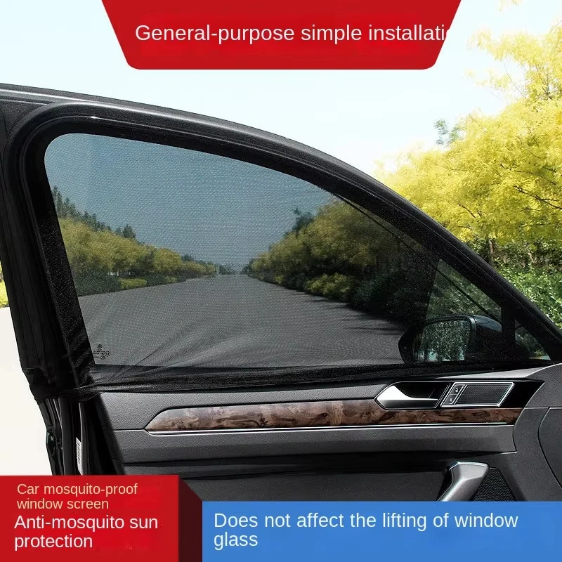 Car Rear Window Sunshade UV Protect Mesh Curtain