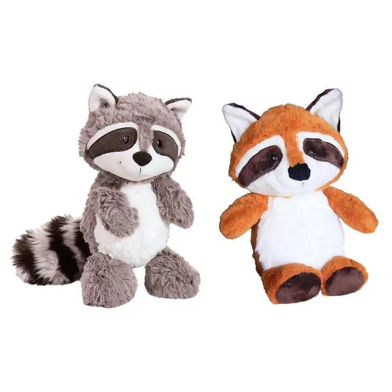 

Cute Racoon Plushie Toy Soft And Comfortable Stuffed Animal Cartoon Fluffy Throw Hugging Pillow Doll Toy Birthday Gift For Kids