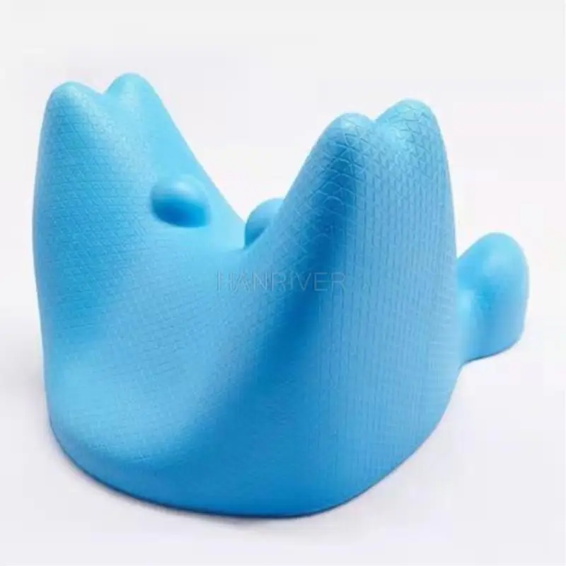 Nek schouder relaxer nek curve corrector voor spier relax blauw sleeping home massage traction correction neck pillow