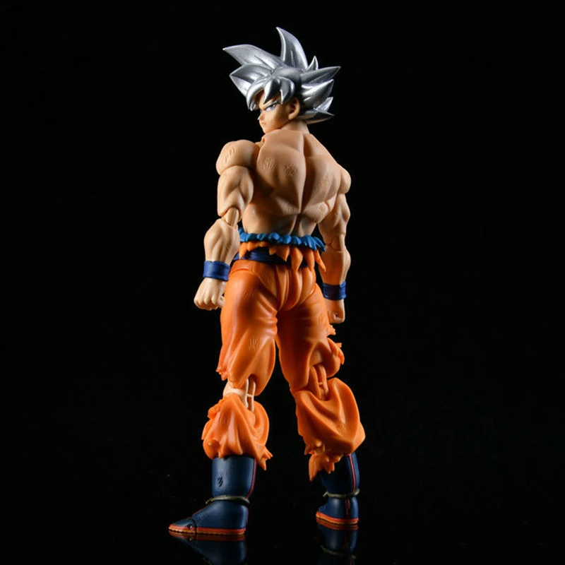 Dragon ball cabelo branco kakarotto saiyan figura de ação móvel ultra  instinto chave do egoísmo son goku modelo brinquedos 16cm - AliExpress