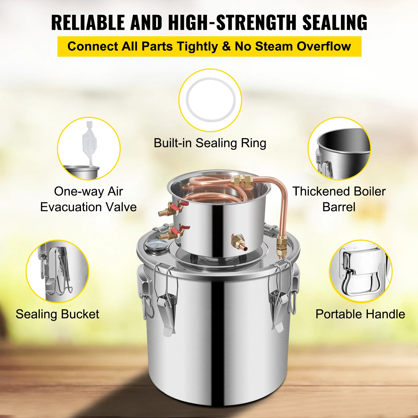 Wine Making Tool 3 5 8 13 Gal Distiller Alcohol Still DIY Kit