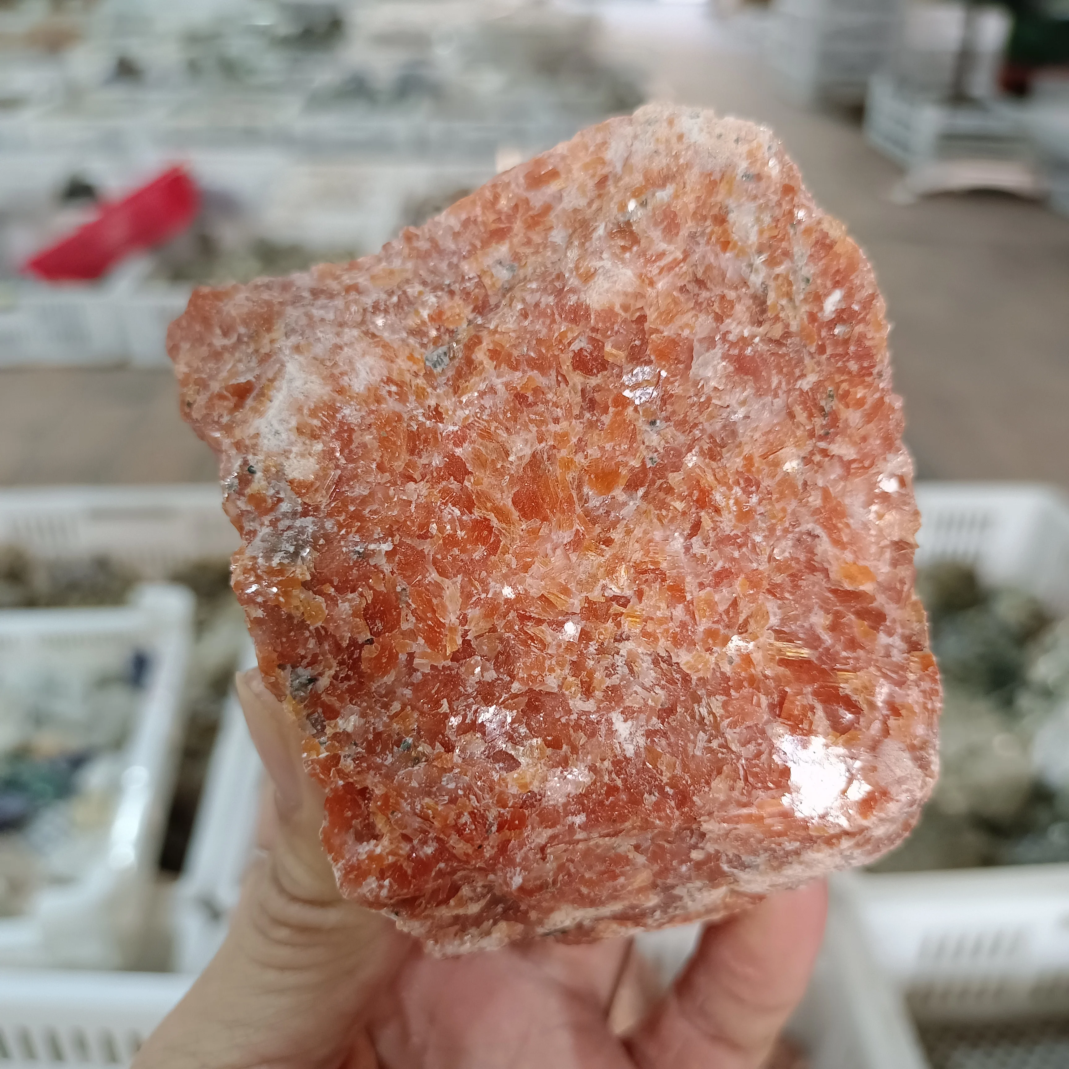 Natural Orange Sunstone, Orange Crystal Ore, Irregular Quartz Rough Rough Stone, Mineral, Reiki, Healer, Degaussing 4
