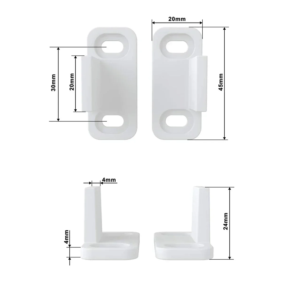 Plastic Sliding Bottom L-Guide Floor Guide Replacement for Sliding Barn Door Hardware Clip Door Hardware Accessories sliding door roller sliding door pulley 2pcs