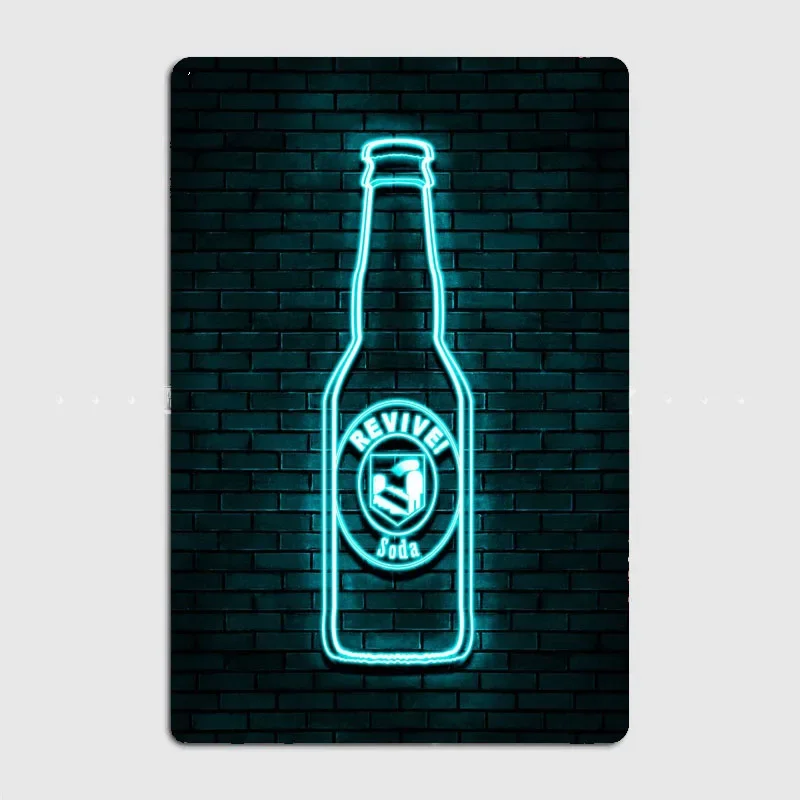 

Quick Revive Wall Neon wall home posters motorcycle garage room Art drawing board vintage decordecor