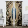 Virgin Mary Blackout Curtains for Camera Halloween Decoration Modern Living Room Curtains 2 Pieces Partition Shades Curtain Home 2