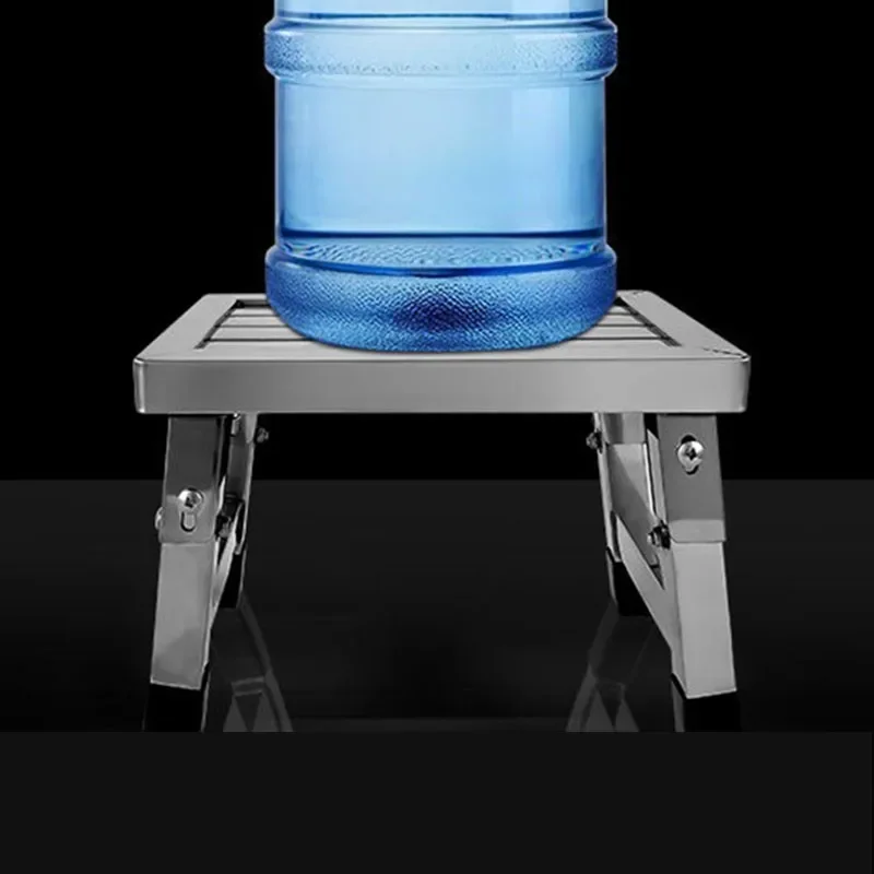 Portable Stools Small Ottomans Multifunctional Article for Home Stainless Steel Living Room Interior Furniture Folding Design