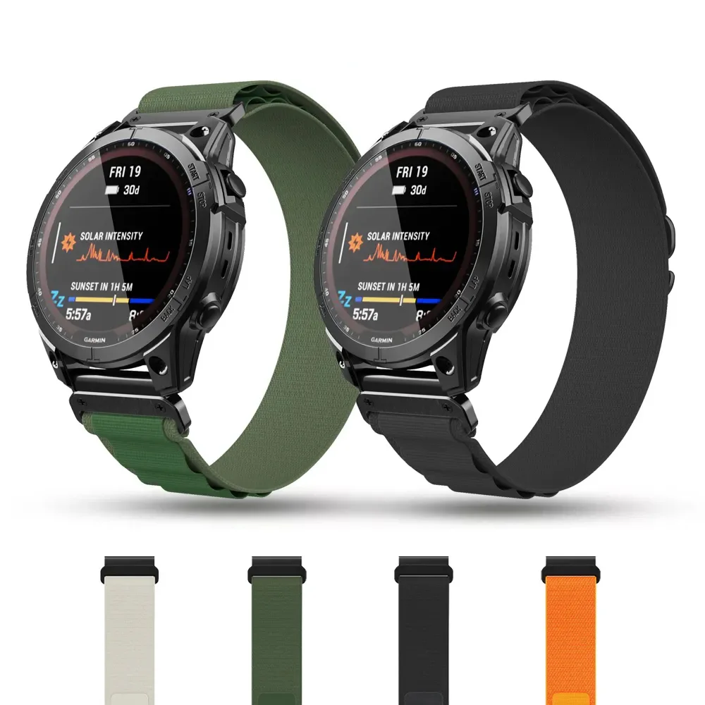 Ремешок для наручных часов QuickFit 22 26 мм, ремешок для Garmin Fenix 7X 7 Pro 6X 6Pro Solar 5 5X Plus EPIX 935 945 Mk2 Mk1, нейлоновый браслет с петлей на липучке ремешок силиконовый для смарт часов garmin fenix 7 7x быстросъемный браслет для наручных часов fenix 6x 6 pro 5x 5 935 22 мм 26 мм