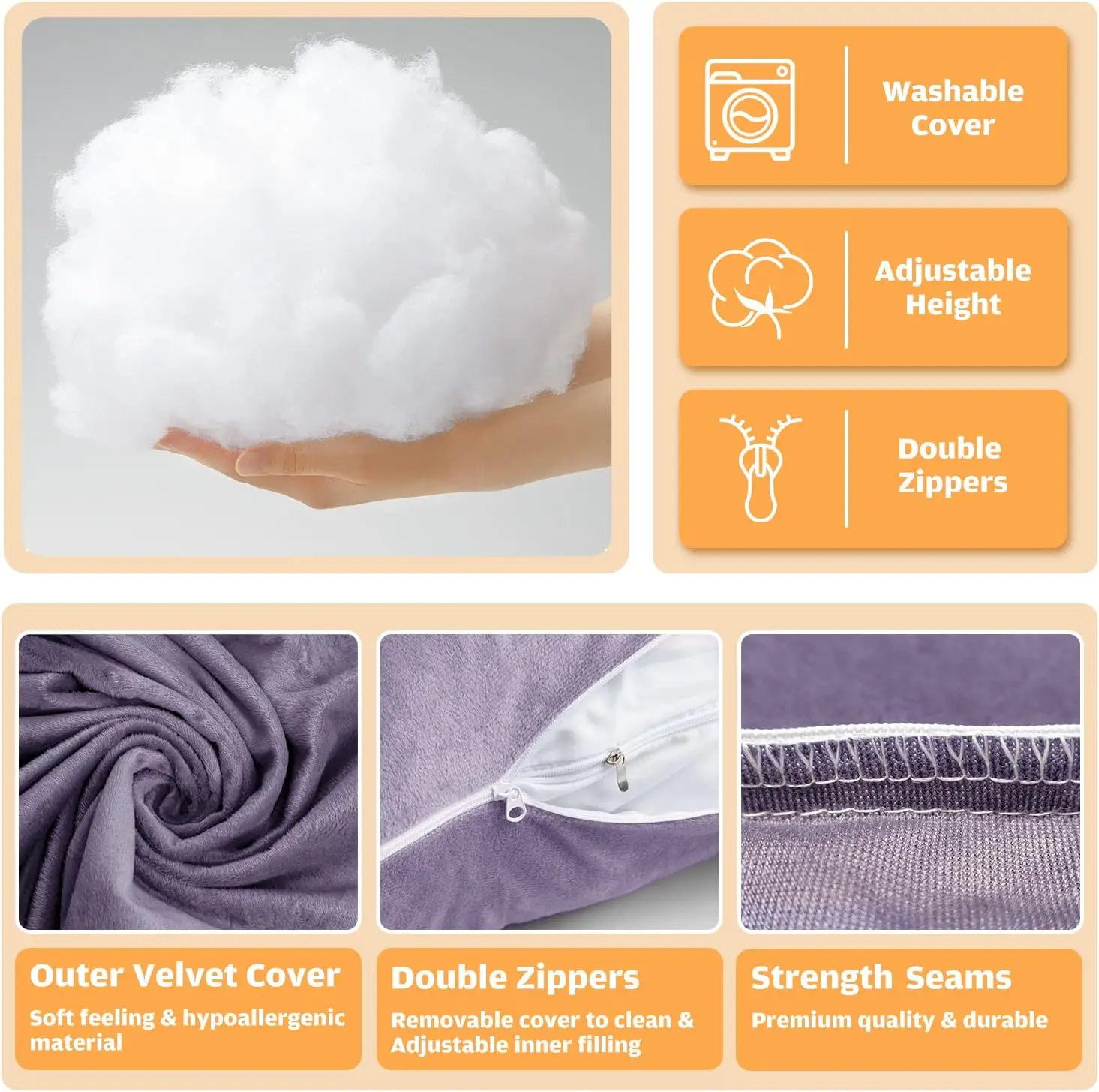 Pregnancy Pillow, U Shaped Full Body Maternity Pillow 58 inch, Pregnant Women Must Haves Pregnancy Pillows for Sleeping