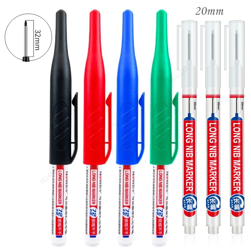 4-5Pcs-20-32mm-Deep-Hole-Marker-Pens-Bathroom-Waterproof-Bathroom-Woodworking-Decoration-Multi ...