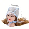 6pcs/Set Hair Highlighting Frosting Cap Hair Dye Cap Disposable highlight dyed hat With Plastic Hook Hairdressing Coloring Tools 3