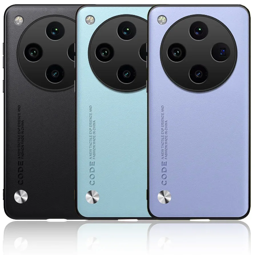 Premium Plain PU Leather Matte Shockproof Silicone Soft Case Cover