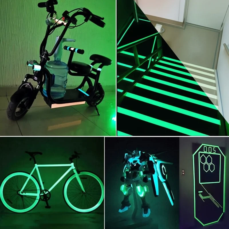 1 Roll of Luminous Safety Tape-Self-Adhesive Luminous Tape for Home Decoration and Safety Warning