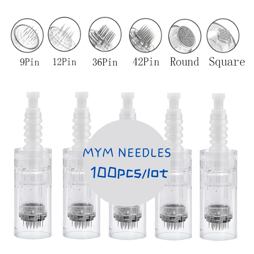 100 teile/los Derma Pen Nadeln Bajonett Patrone Ersatz Microneedling Für A1 A6 N2 M7 M5 MYM Nano MicroNeedle