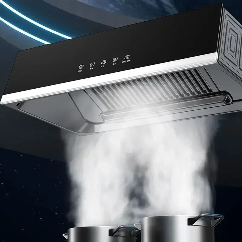 New household range hood. For kitchen.  Large suction. With automatic cleaning function. For rental housing. 2