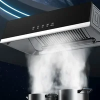 New household range hood. For kitchen.  Large suction. With automatic cleaning function. For rental housing. 2