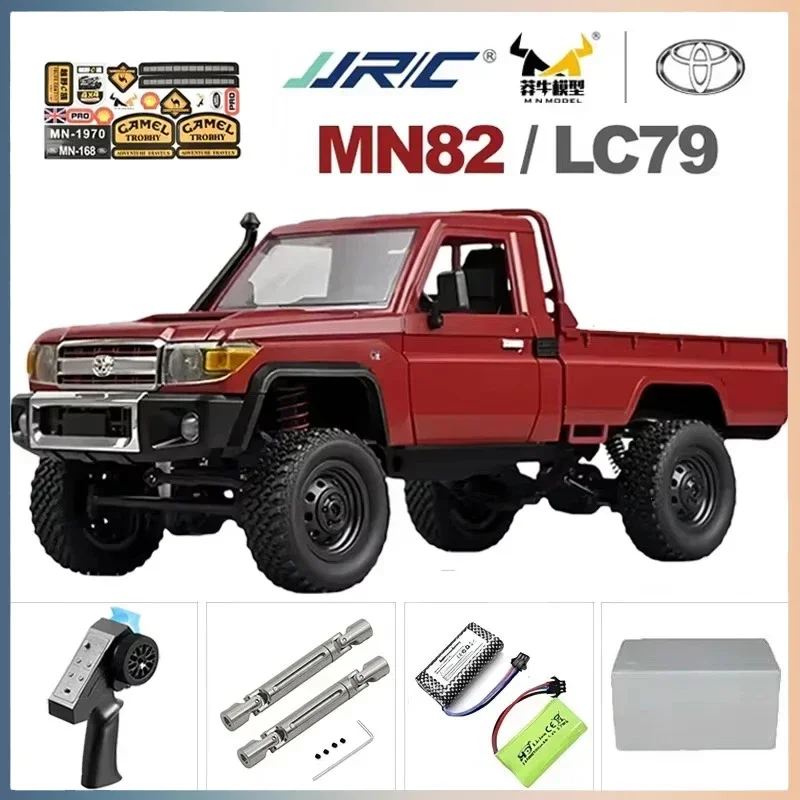 MN MN82 1:12 Retro Rc Car With LED Lights Full-scale Simulation LC79 Professional 4WD Remote Control Pickup RC Truck Model Toys 2