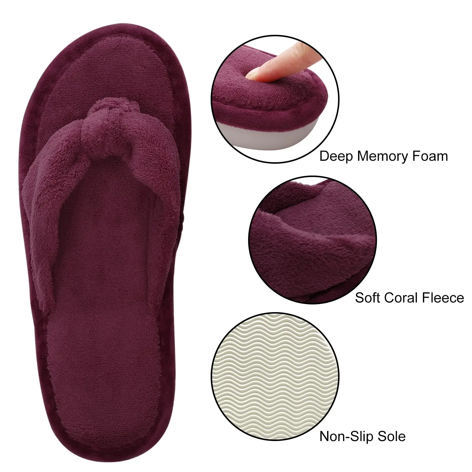 Comwarm Winter Fur Slippers Fluffy Women's Soft Plush Flats Slippers Women Home Sandals Indoor Casual Luxury Fuzzy Flip Flops 2