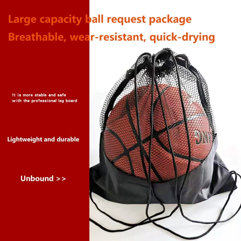 Mesh Ball Bag Lightweight Ball Storage Bag Portable Wear-resistant For Outdoor 