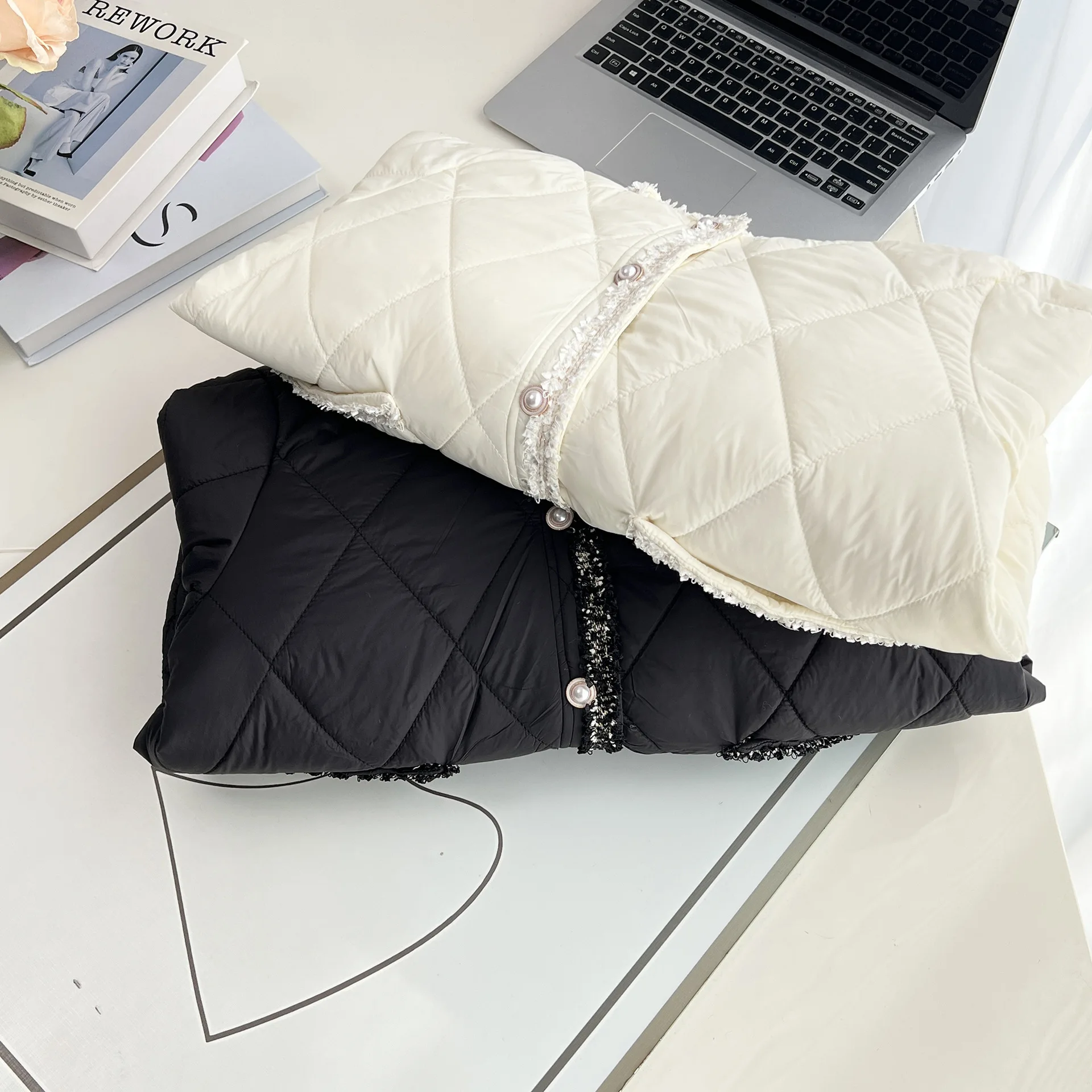 XXXXL Fashion Plus Size Women's Parkas Autumn Winter New Style Casual Chic Style Fleece Padded Jacket Warm Coat 7015