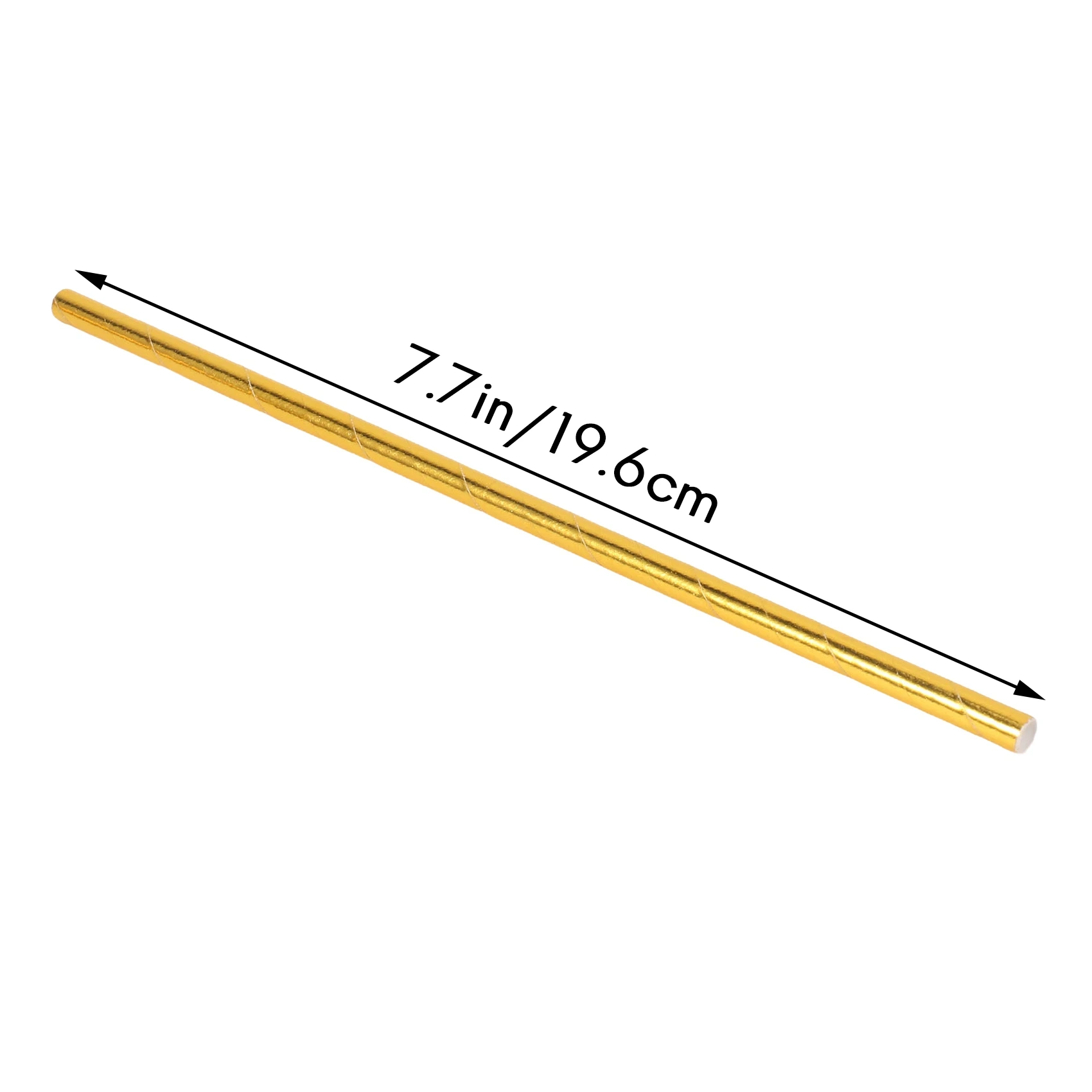 Gold Foil Paper Straws, Biodegradable Disposable Party Drinking Straws, Pack Of 100 Holiday Celebrations