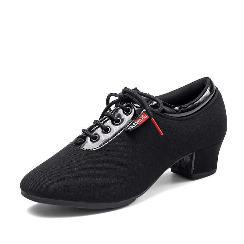 Women's Sports Oxford Cloth Shoes Latin Dance Shape Training Ladies Shoes Square Dance Shoes Breathable Ballroom Dancing Shoes