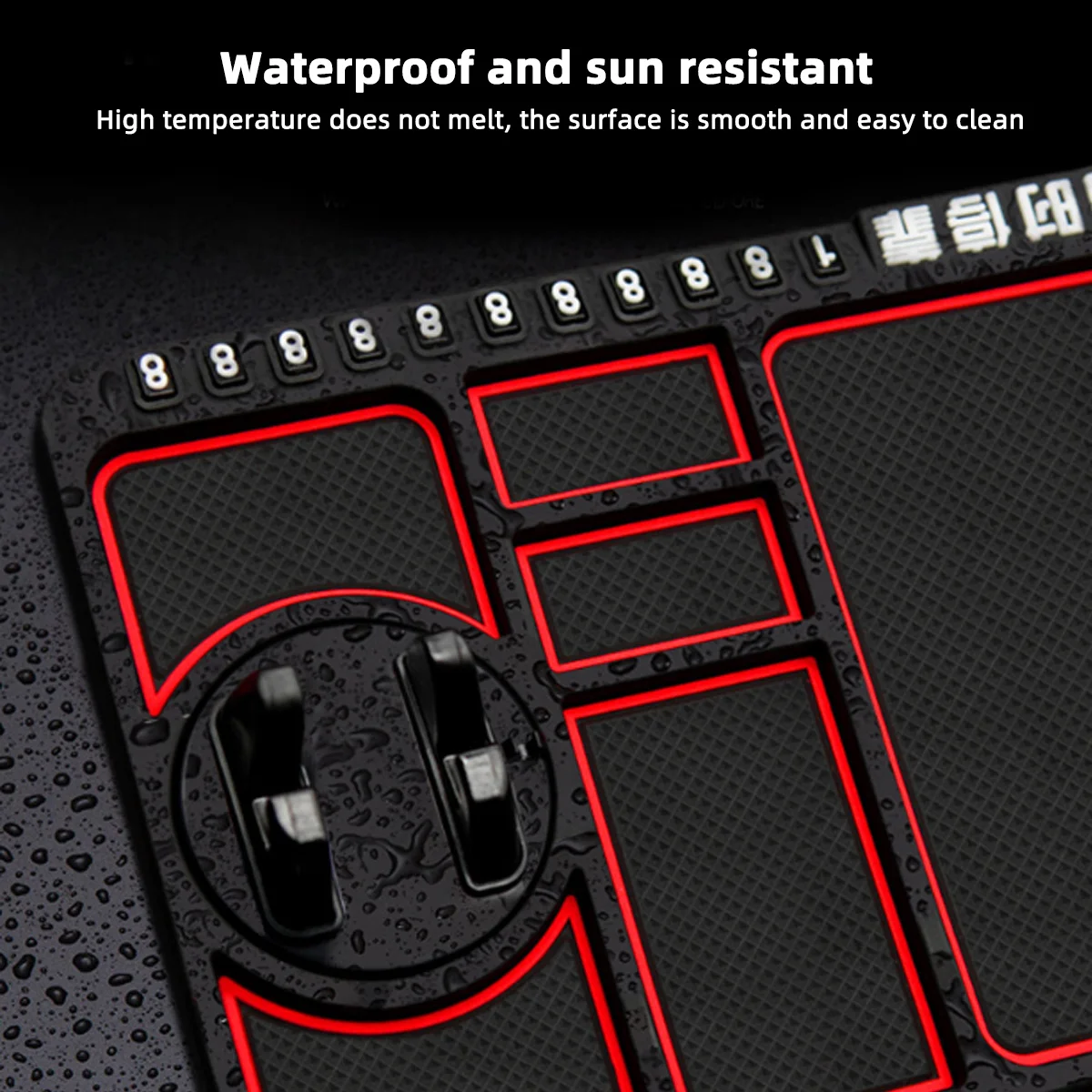 Multi Functional Car Anti Slip Pad With Car Phone Holder And Storage Pad Suitable For Storing Phone Keys And Small Tools