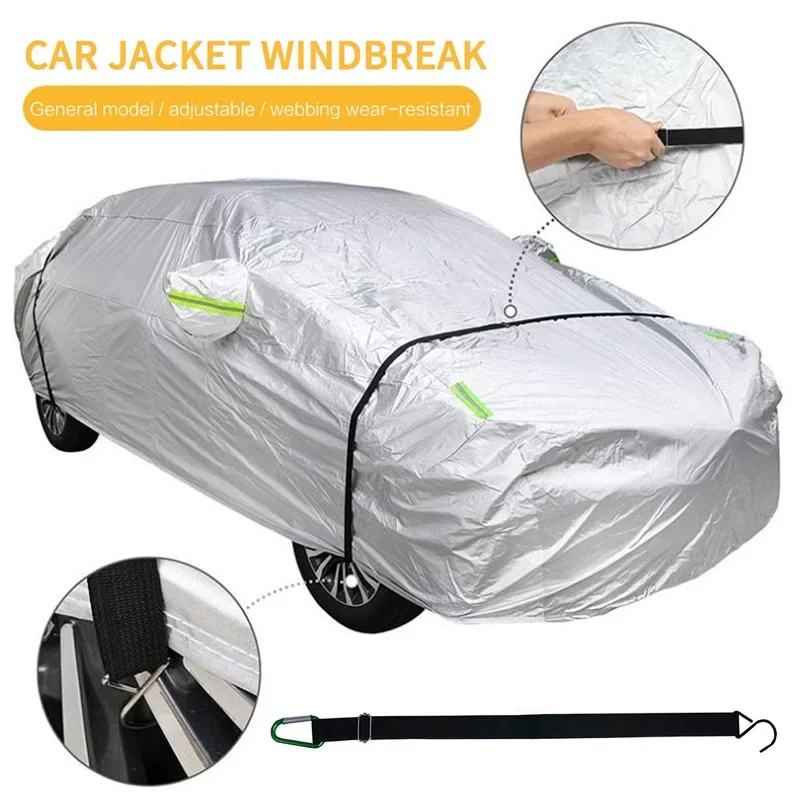 New 2PCS 4.4m Car Covers Fixed Rope Strap Car Clothing Fixing Rope Cover Windproof Belt Luggage Bag Cargo Lashing Strap