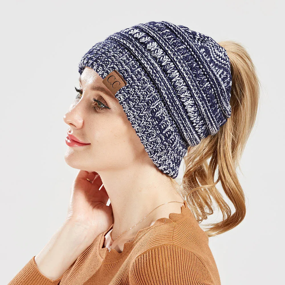 Knitted Hat  Autumn And Winter  Korean Version  Velvet Thickened Pullover Hat Ear Protector Head Cap  Outdoor Cycling Beanie 5