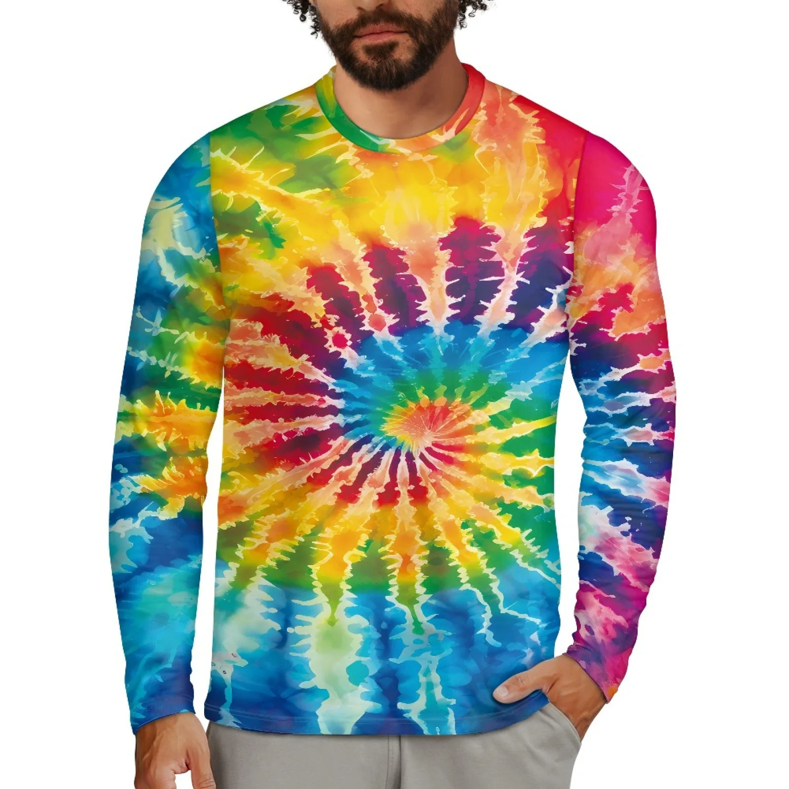 Tie Dye Long Sleeve T Shirt Streetwear