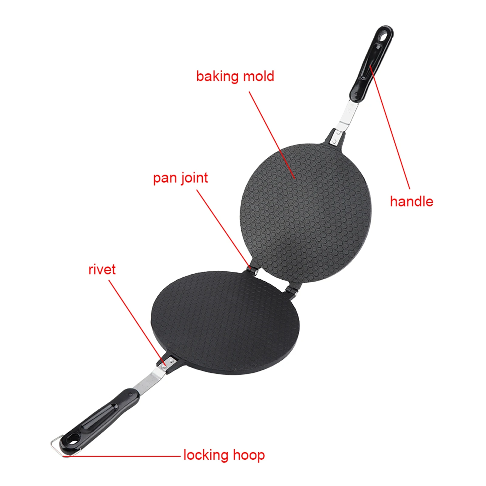 Non-stick Waffle Baking Pot Frying Pan Mini Aluminum Waffles Maker Egg Roll Maker Ice Cream Cone Breakfast Cake Tool cake waffle maker