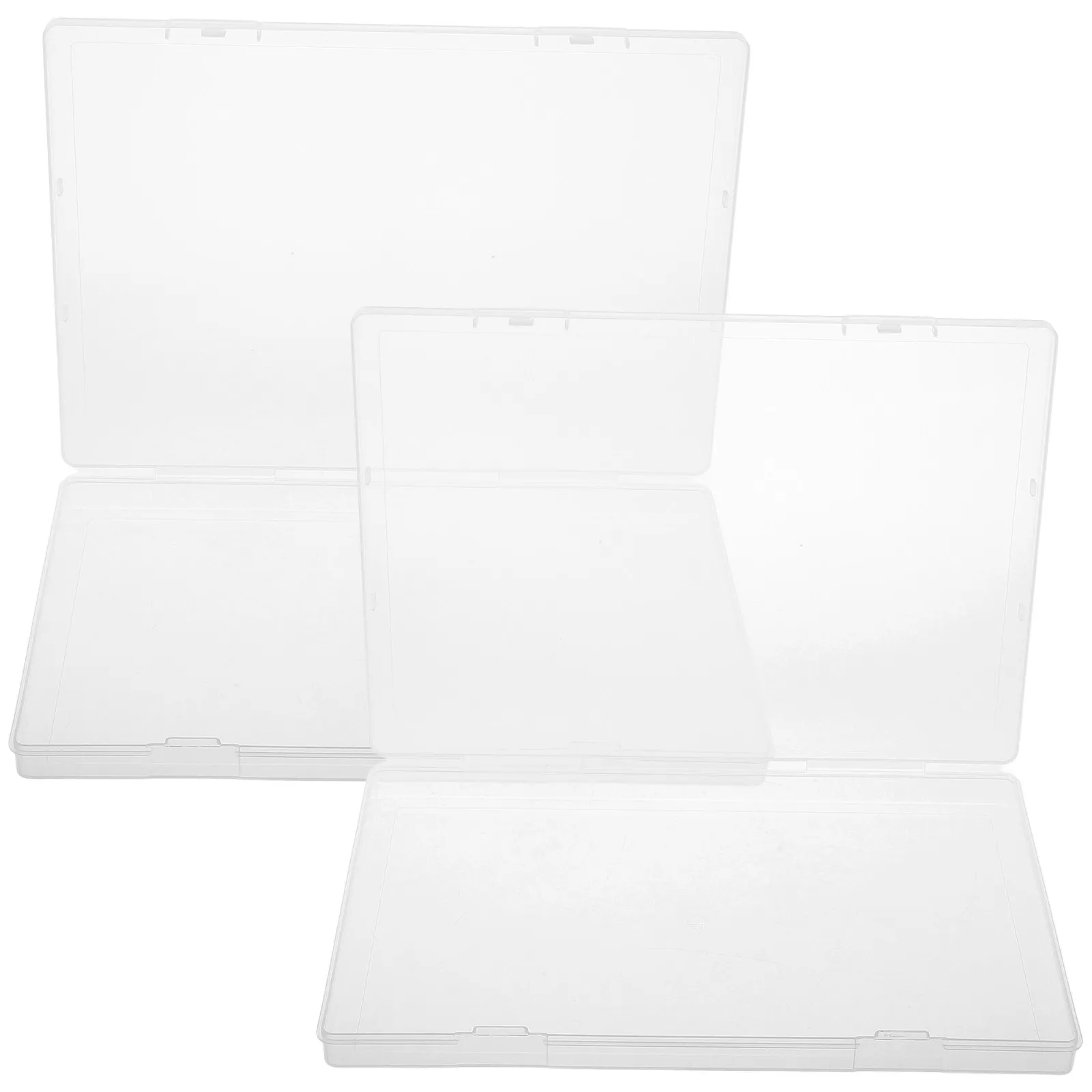 2Pcs 투명 플라스틱 출생 증명서 정리함 상자 중요한 서류를위한 휴대용 문서 보관 케이스 파일 홀더 사무실 홈
