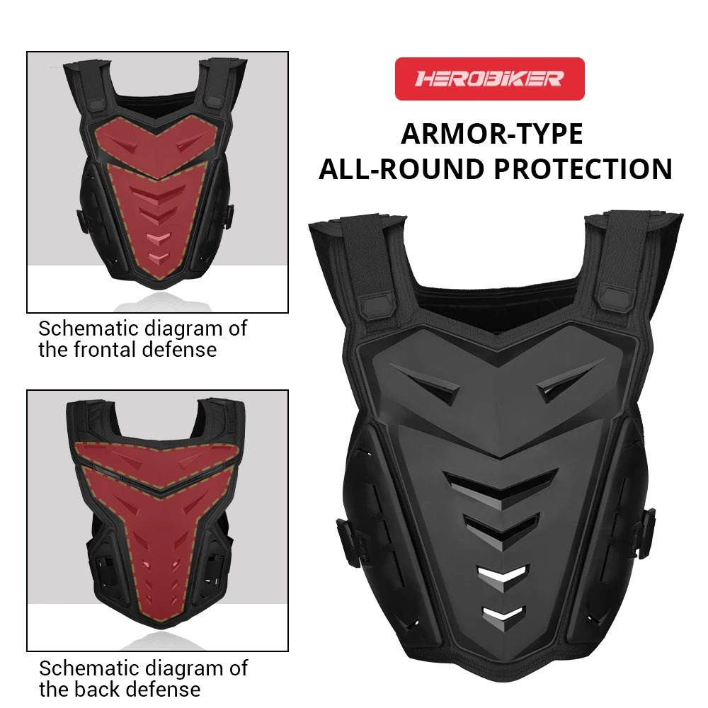 Motorcycle Armor Vest Riding Protection Motocross Body Armor Jacket Chest Back Protective Vest Protector Racing Moto