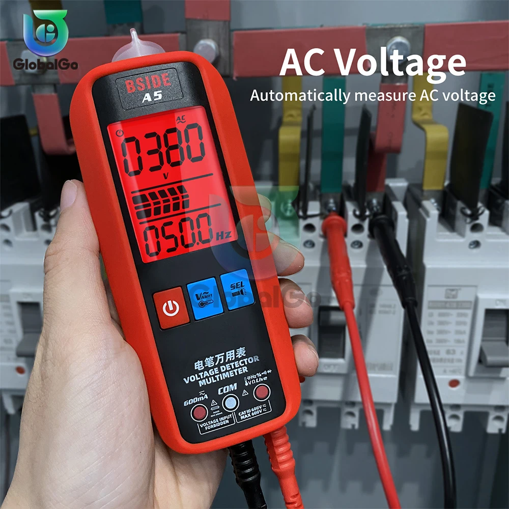 

VFC Multimeter Digital Auto Ranging AC/DC Voltage Current Capacitance Frequency Duty-Cycle Diode Continuity Temp