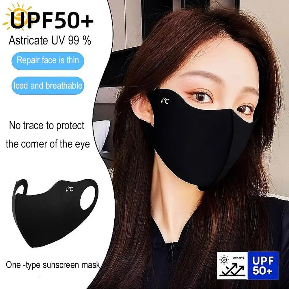 Face Mask Ice Silk Sunscreen Scarf For Women Summer Cycling Riding UV Protection