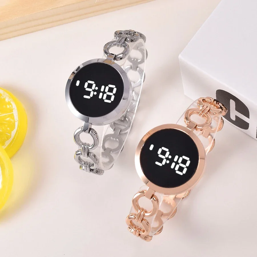 MAYZHISU Fashion Watch for Women Luxury Ladies Touch Screen Wristwatch LED Digital Clock Bracelet Electronic Watch for Girls