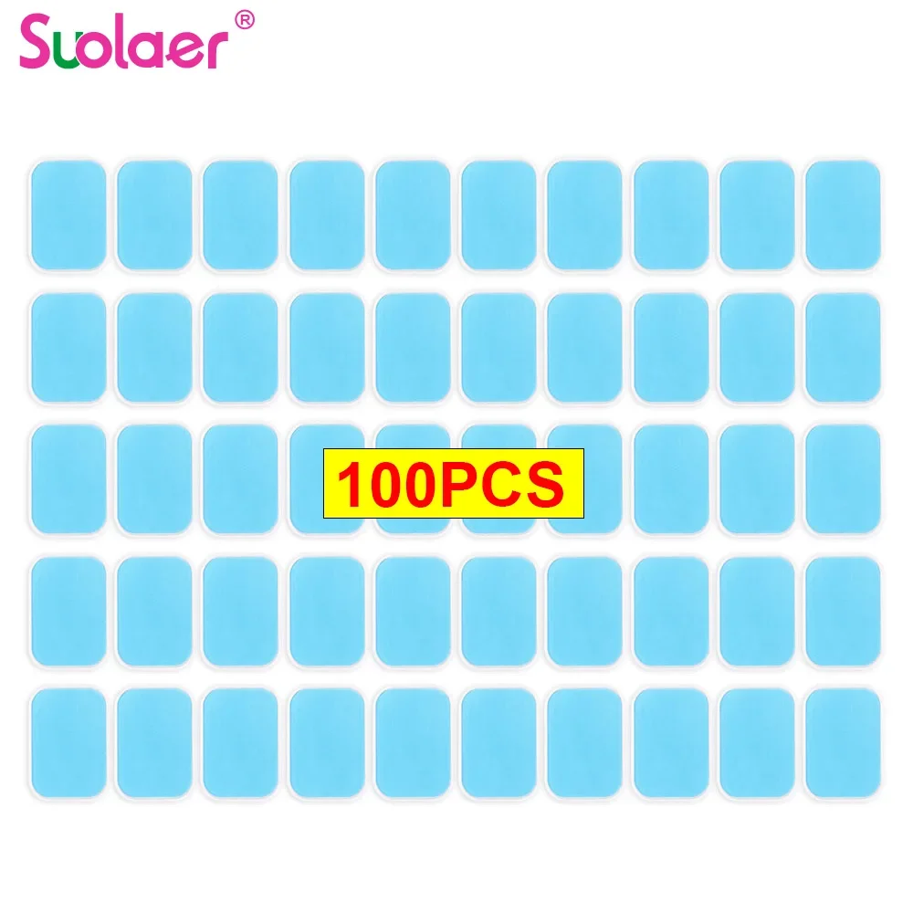 

50/100Pcs EMS ABS Fitness Gel Pads Muscle Stimulator Exerciser Replacement Gel Patch Fitness Accessories Training Massager Relax