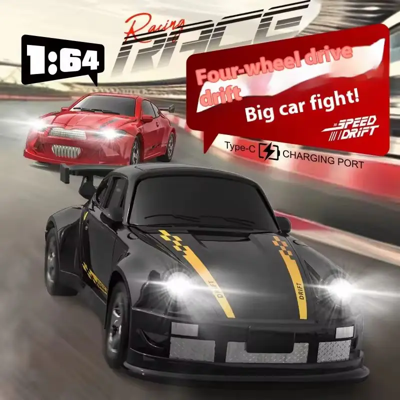 2025 Kf20 1:64 Drift Rc Car Four-Wheel Remote Control Car Racing Car Full Proportions Desktop Competition Toy Boys Perfect Gifts 4