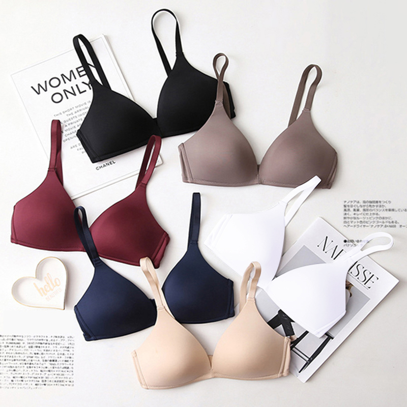Seamless Bras for Women Push Up Bras No Wire Brassiere A B Cup Underwear Sexy Bralette Three Quarters Cup Lingerie