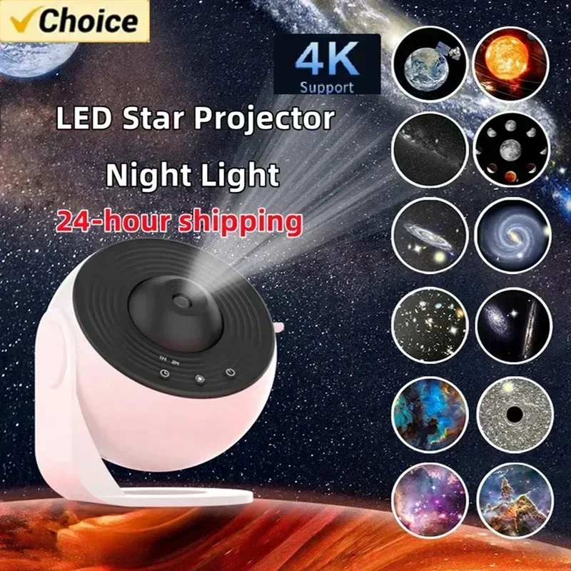 Projecteur Etoile Plafond 13 en 1 Projecteur Planetarium rotatif 360° veilleuse projecteur ciel étoile avec système solaire lune - Puériculture & Eveil bébé