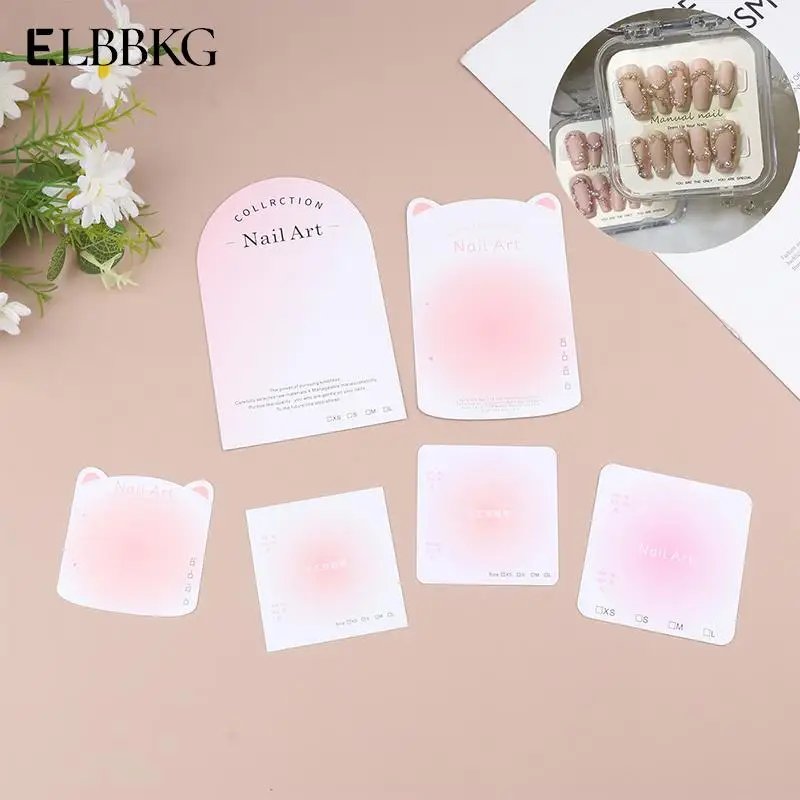 10Pcs Press-On Nail Packaging Display Handmade False Nail Design Swatch Show Card Manicure Sample Display Salon