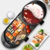 Multi-Functional Smokeless Shabu Pot & Griddle with Oil Tank and 5 Files Temp Control for 2-12 People, Dual Temperature Control 4