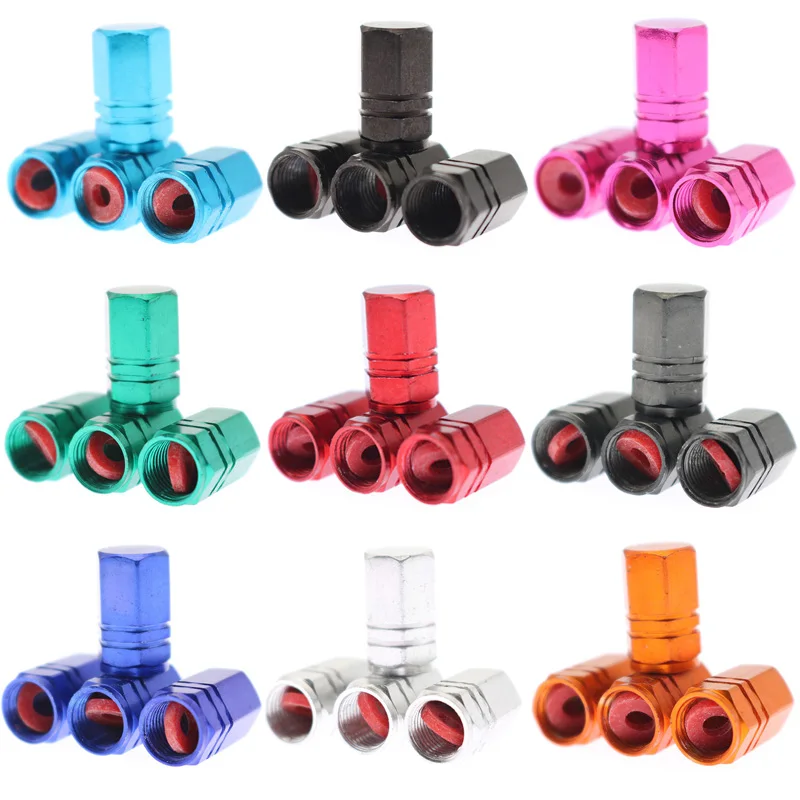 Aluminum Waterproof Tire Valve Caps for Cars Trucks Motorcycles Bicycles