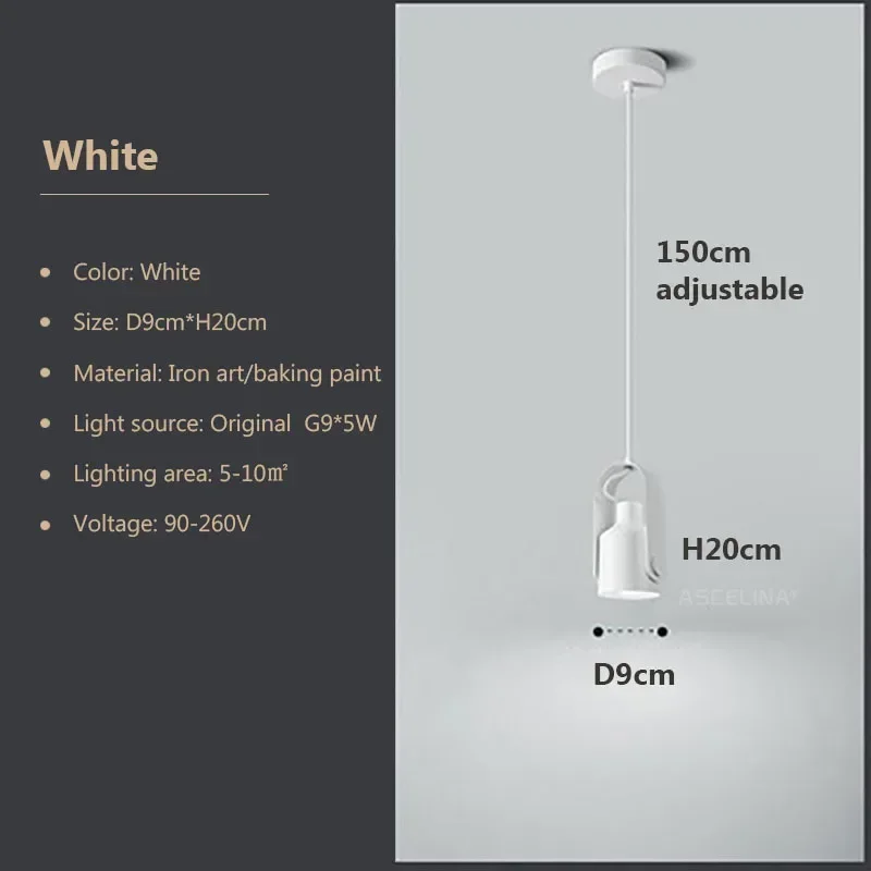 Lámpara colgante nórdica LED de hierro Macaron, lámpara colgante para dormitorio, sala de estar, estudio, mesita de noche, comedor, accesorio de iluminación, lustre