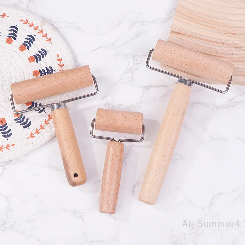 Rolling Pin 1Pc Small T Shape Wooden Dough Manual Roller Durable Pizza Baker Roller Kitchen Baking Crush Nuts Crackers Utensils