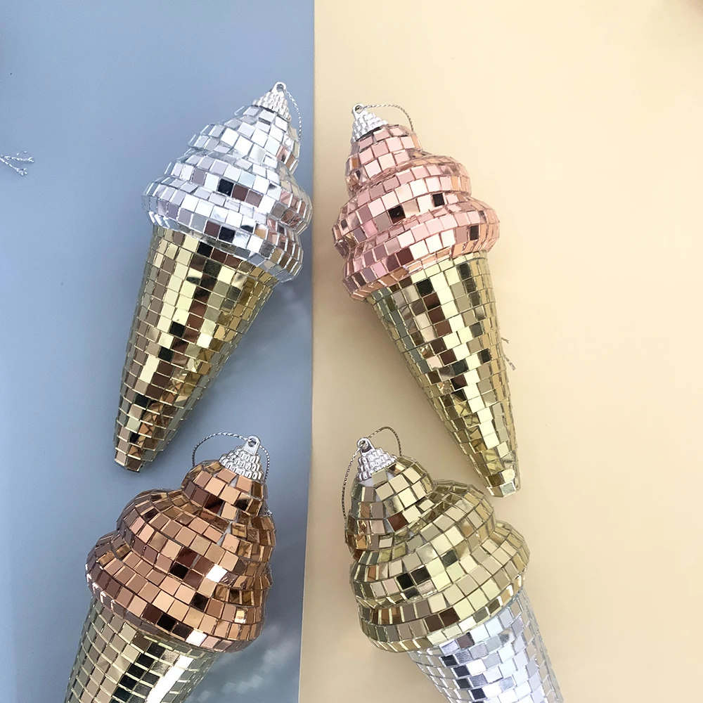 걸이식 디스코 아이스크림 거울 방 장식, 반사 디스코 볼 시리즈, DIY 거울 장식품, 침실 장식, 벽 아트, 6 인치 